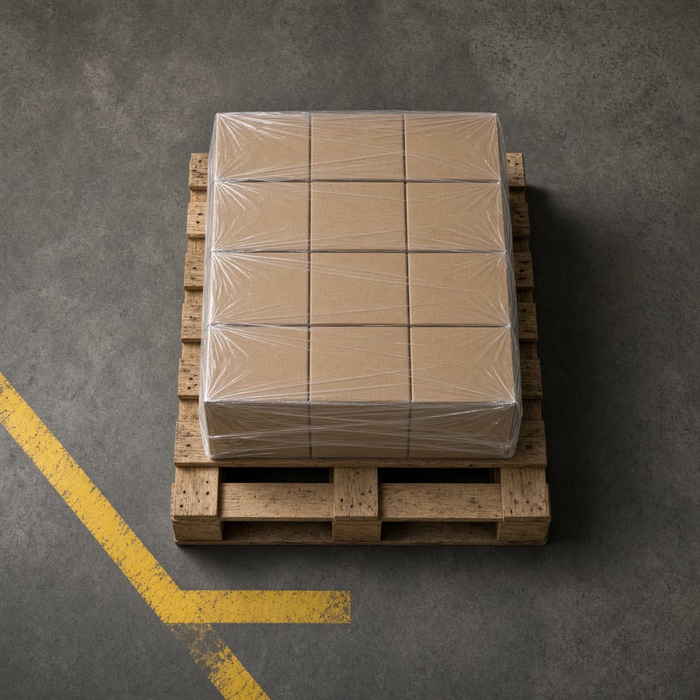 A neat pallet of cartons